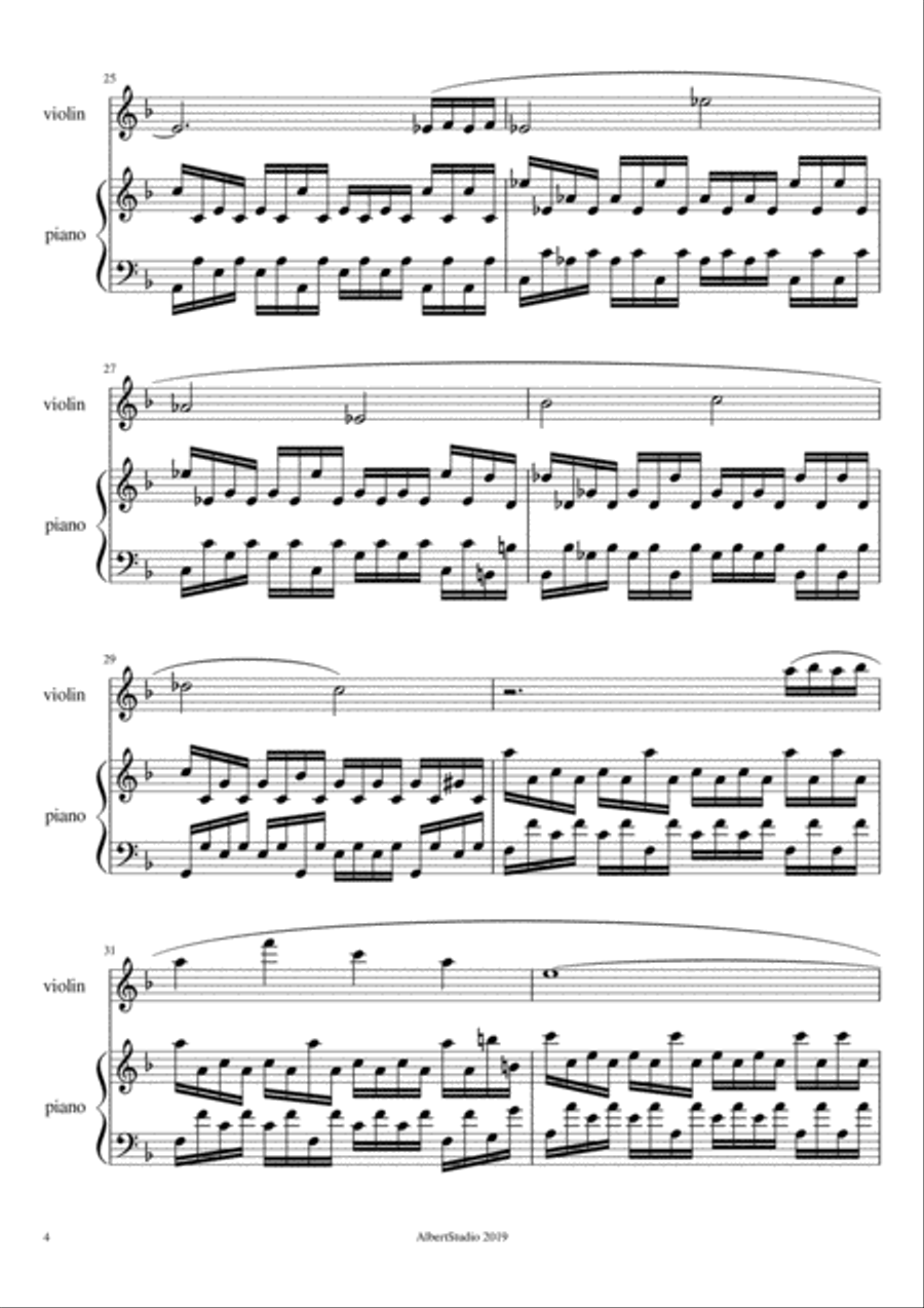 Dont back down and dont give up Violin Solo scores gallery preview page 4