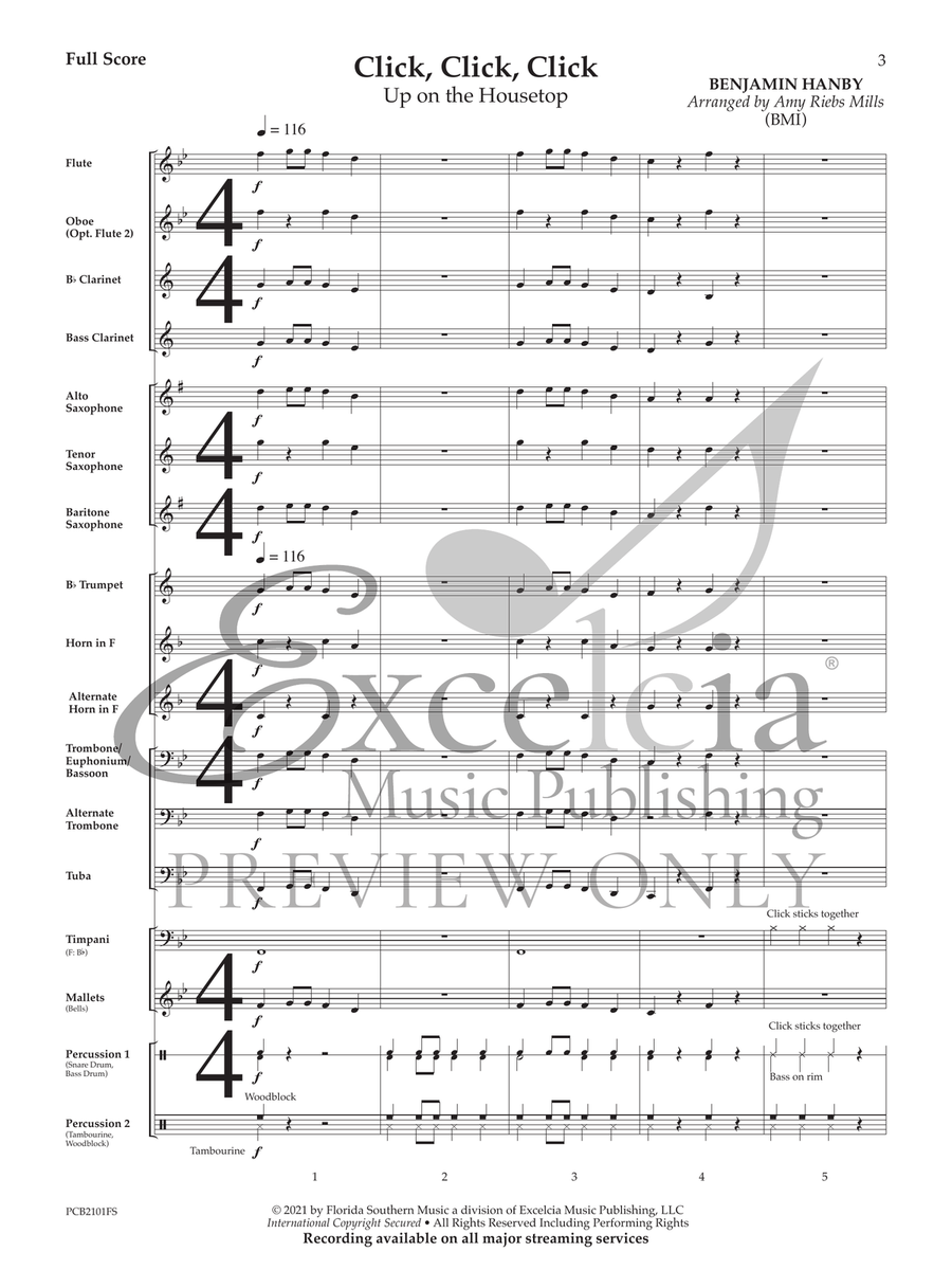 Click, Click, Click Click, Click, Click Concert Band scores gallery preview page 4