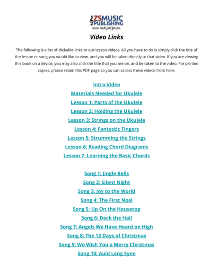 The Online Christmas Ukulele Course Ukulele scores gallery preview page 2