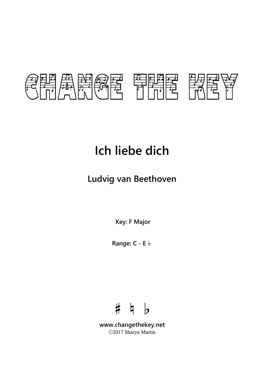 Ich liebe dich - F Major Voice Solo scores gallery preview page 1