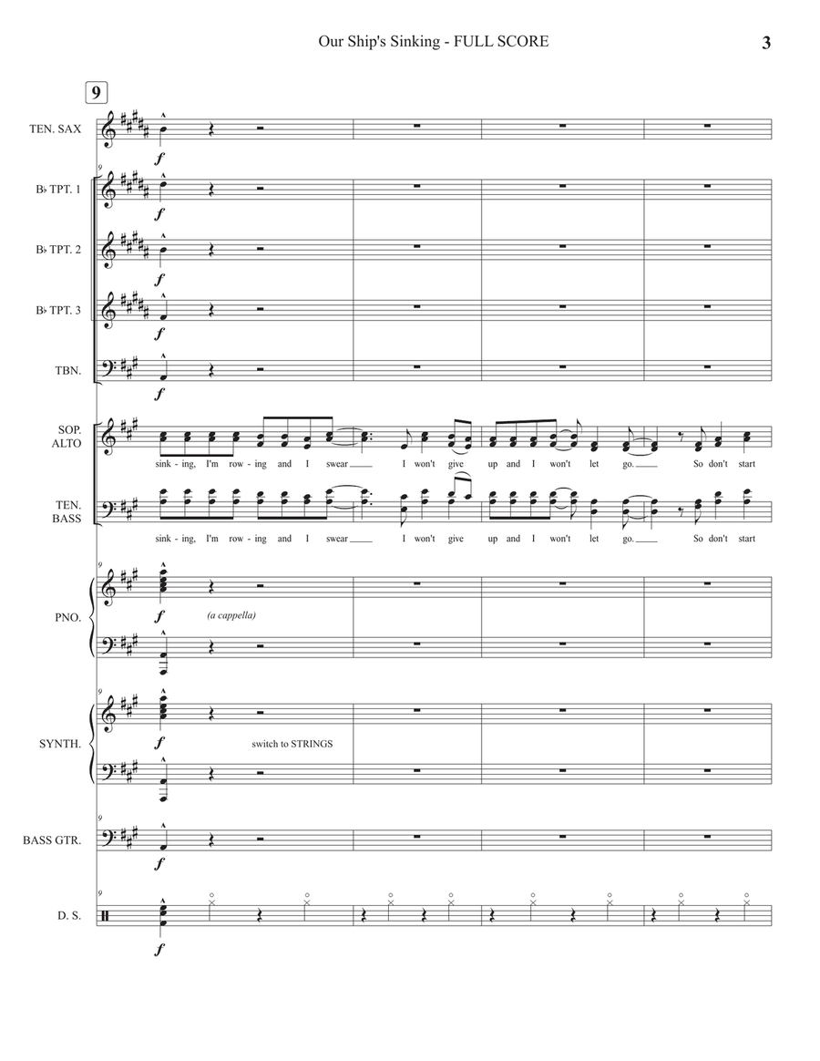 Our Ship S Sinking Large Ensemble scores gallery preview page 6