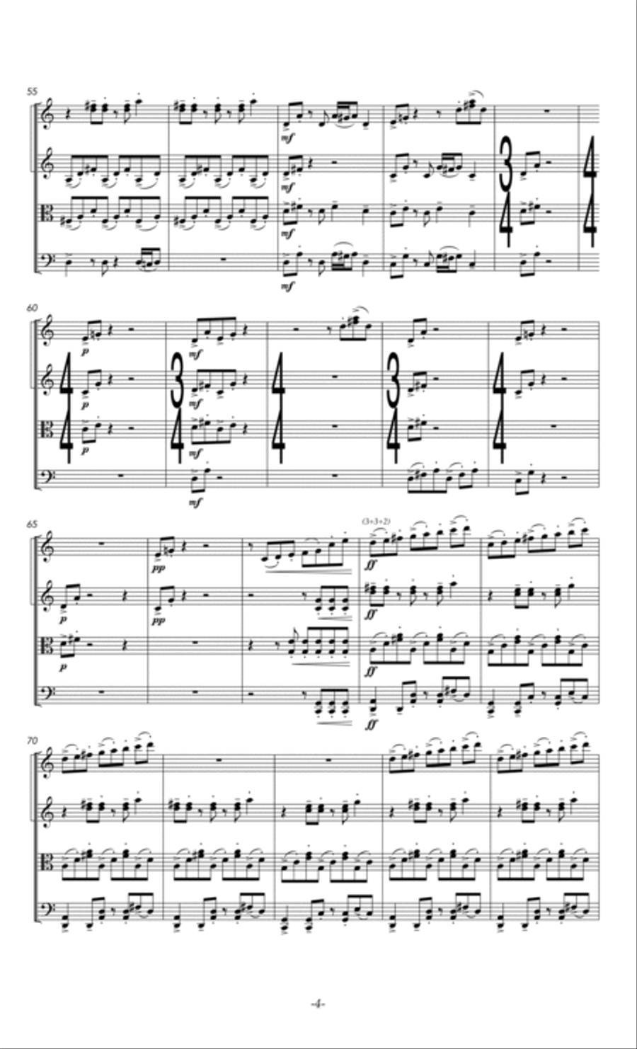 Earthquake Machines Earthquake Machines String Quartet scores gallery preview page 4
