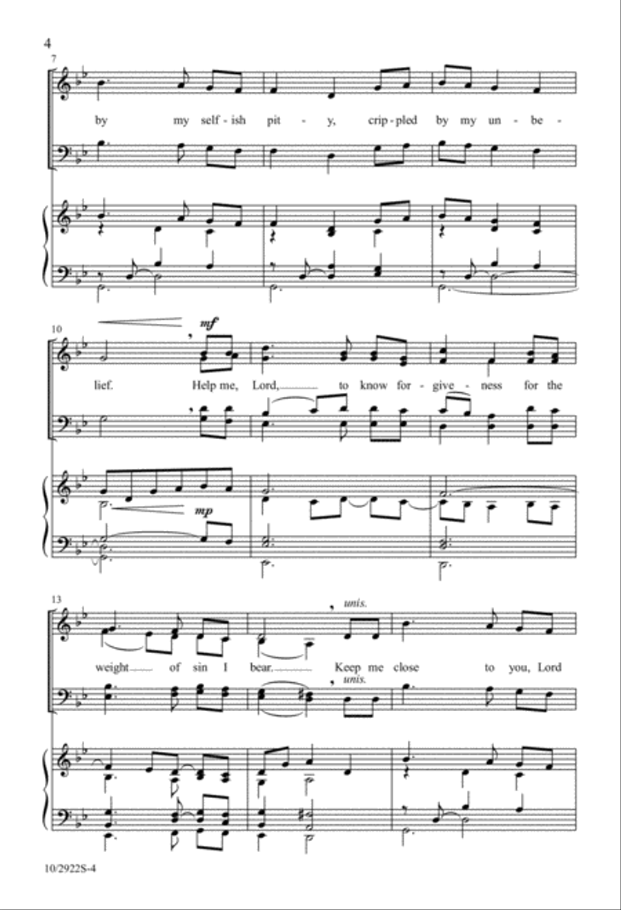 In Darkness Do I Wander 4-Part scores gallery preview page 2