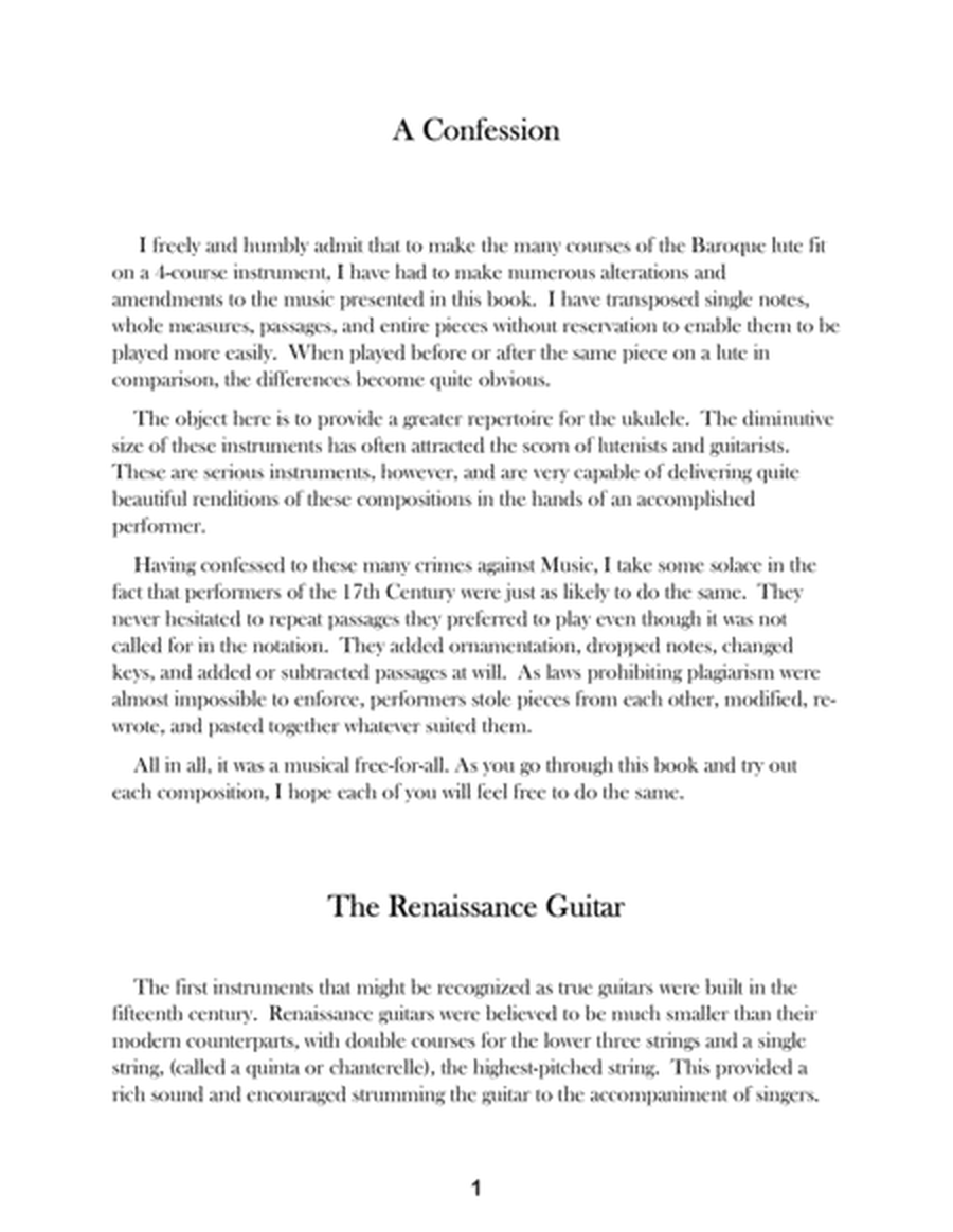 Classics: The Music of Four Centuries Volume One For Low G Ukulele
