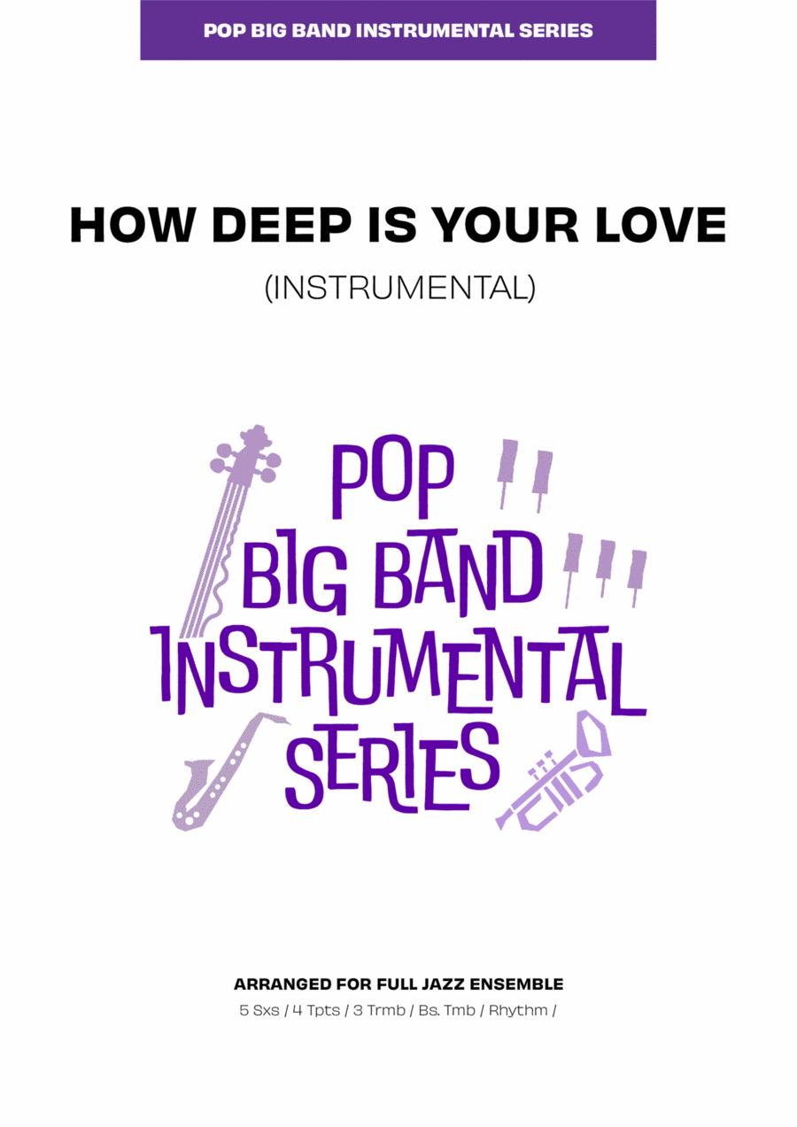 How Deep Is Your Love Jazz Ensemble scores gallery preview page 1