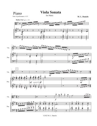 Book cover for viola sonata