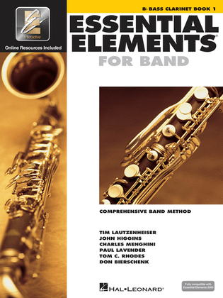 Book cover for Essential Elements for Band – Bb Bass Clarinet Book 1 with EEi