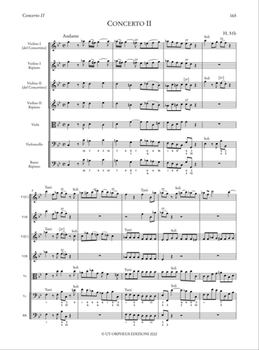 6 Concertos Op. 2 (1732; Revised, 1751) (H. 50-55). Critical Edition Orchestra scores gallery preview page 9