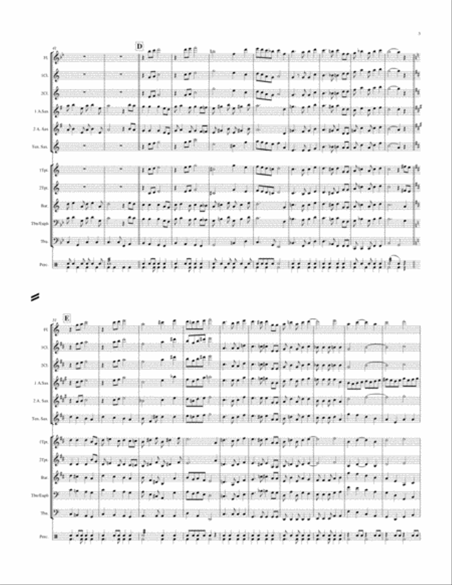 Patriotic Medley Marching Band scores gallery preview page 3
