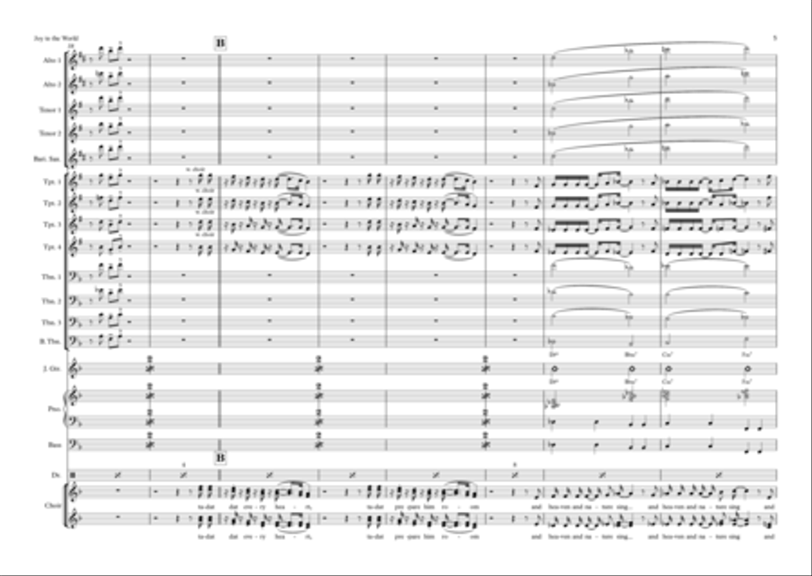 Joy to the World -Big Band Jazz Ensemble scores gallery preview page 5