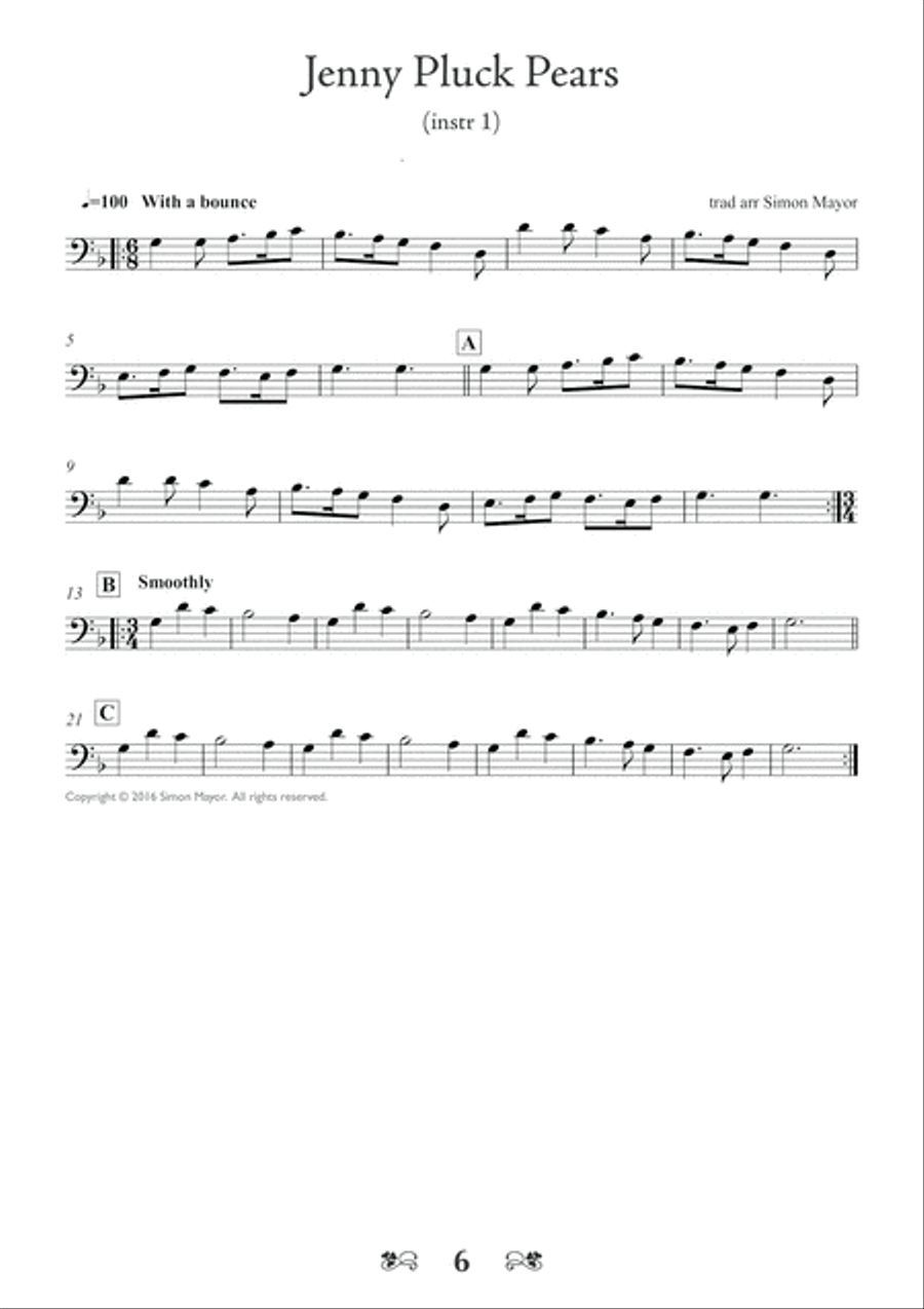 Great Duets: 10 Traditional Tunes (bass clef) Small Ensemble scores gallery preview page 6