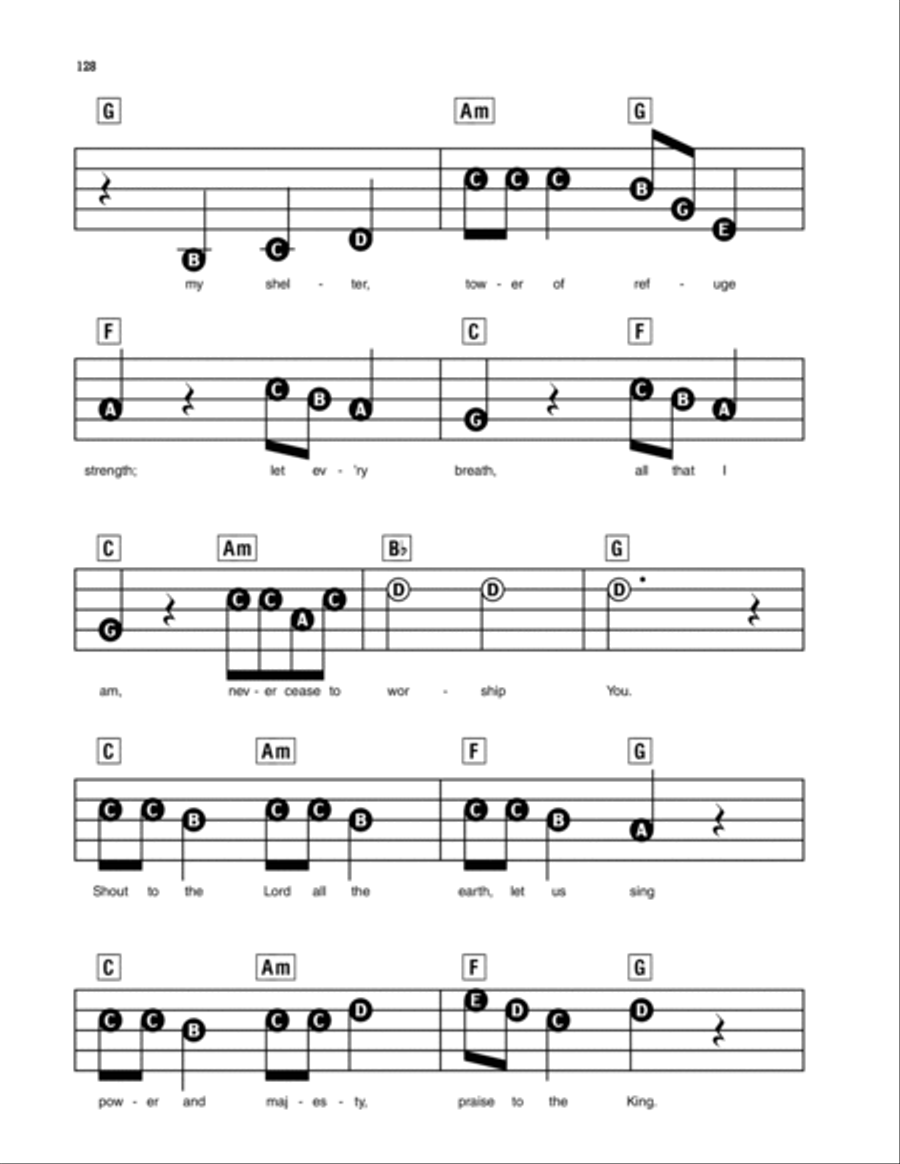 Shout To The Lord Electronic Keyboard scores gallery preview page 2