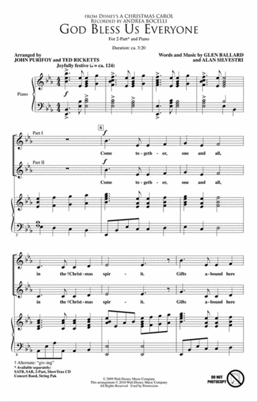 God Bless Us Everyone 2-Part scores gallery preview page 2
