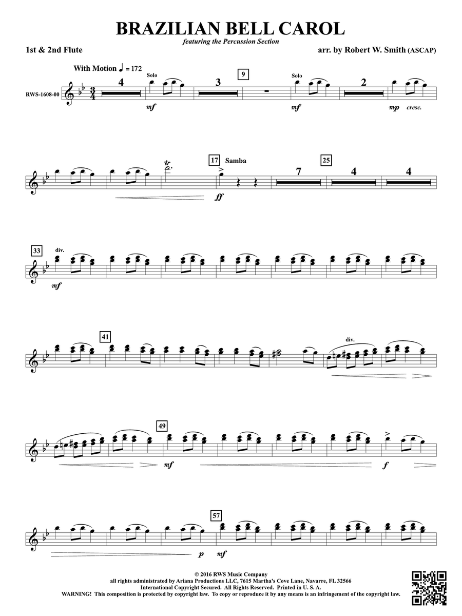 Brazilian Bell Carol: 1st & 2nd Flute