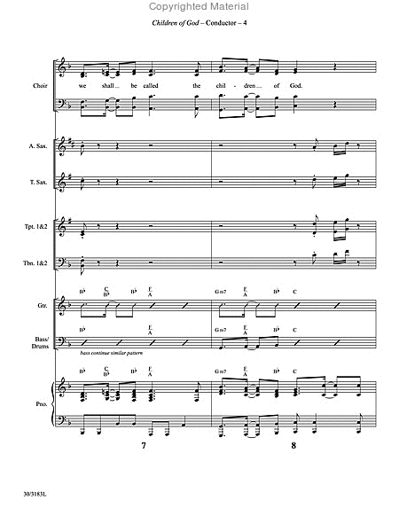 Children of God - Instrumental Ensemble Score and Parts image number null