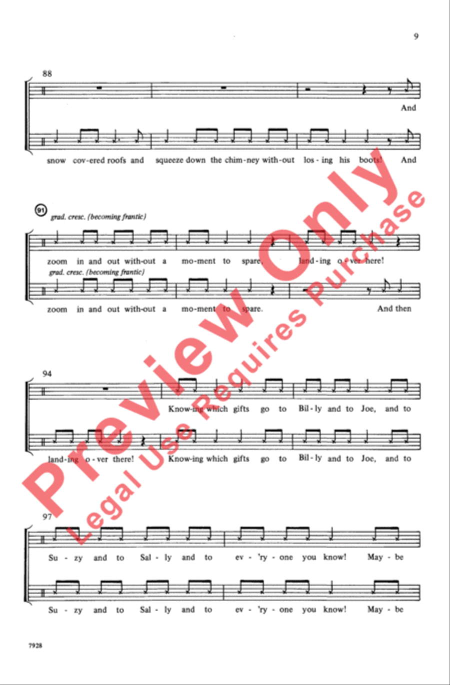 Santa's Job Is a Snap! (The Elves' Rap) 2-Part scores gallery preview page 9