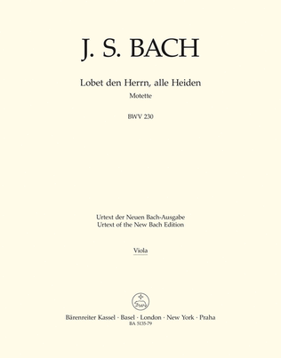 Book cover for Lobet den Herrn, alle Heiden, BWV 230