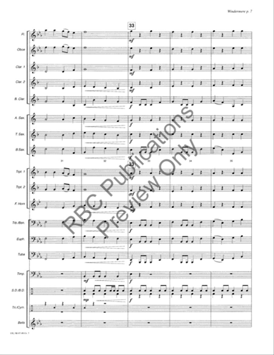 Windermere Windermere Concert Band scores gallery preview page 10
