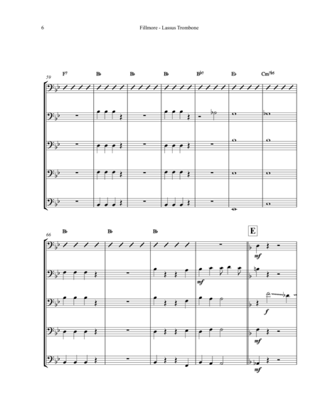 Fillmore - Lassus Trombone for Trombone Quintet