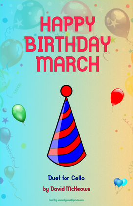 Book cover for Happy Birthday March, for Cello Duet