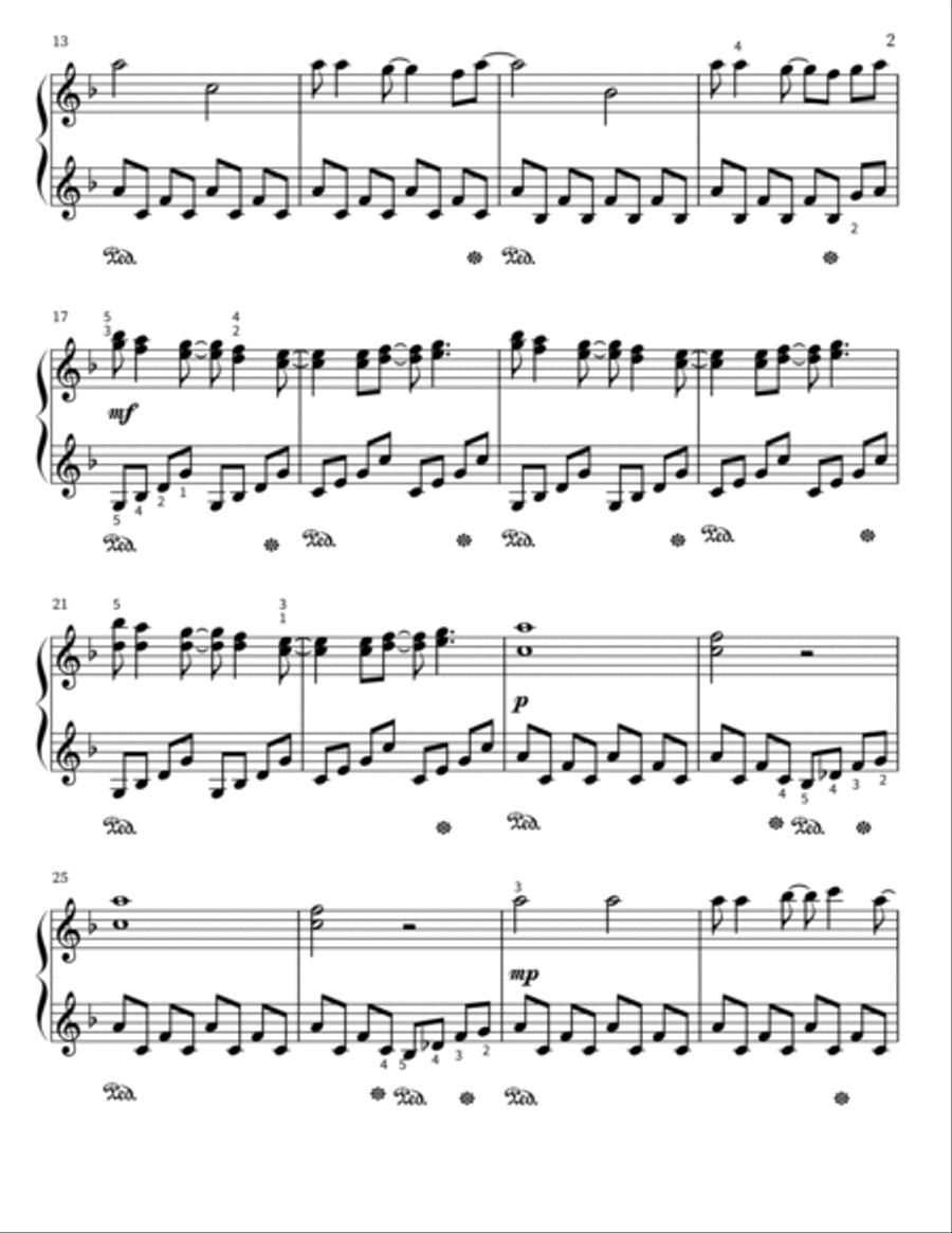 No Surprises Easy Piano scores gallery preview page 2