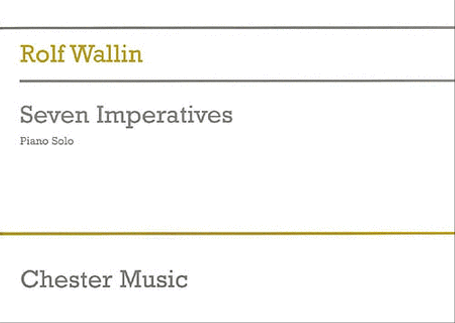 Rolf Wallin: Seven Imperatives For Piano Solo Piano Solo scores gallery preview page 1