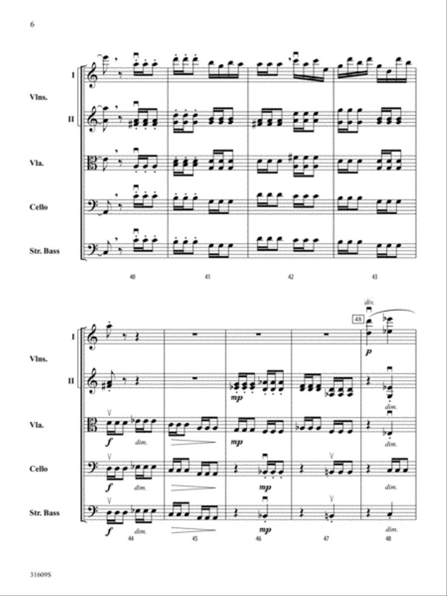 Allegro Giocoso (From Symphony No. 4): Score String Orchestra scores gallery preview page 6