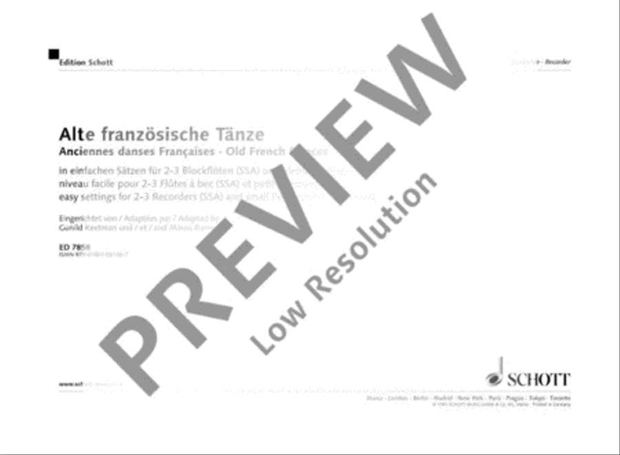 Old French Dances SSA scores gallery preview page 2