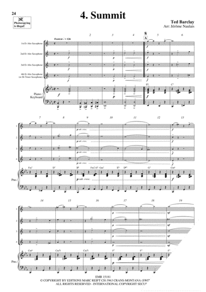 4 Alto Saxophones & Piano Vol. 7 image number null
