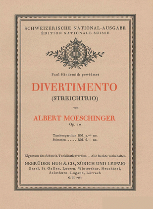 Divertimento-Streichtrio