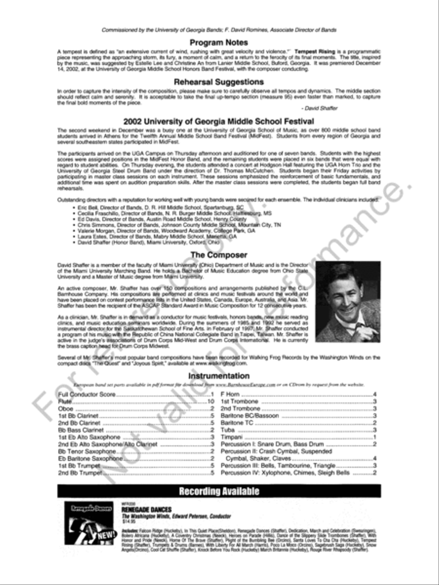 Tempest Rising Concert Band scores gallery preview page 3
