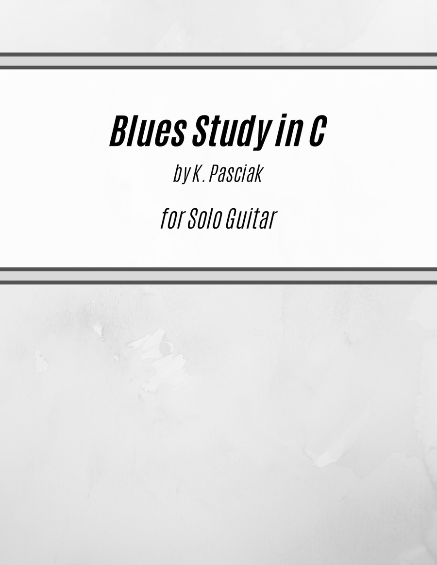 Blues Study in C (for Solo Guitar) Acoustic Guitar scores gallery preview page 1