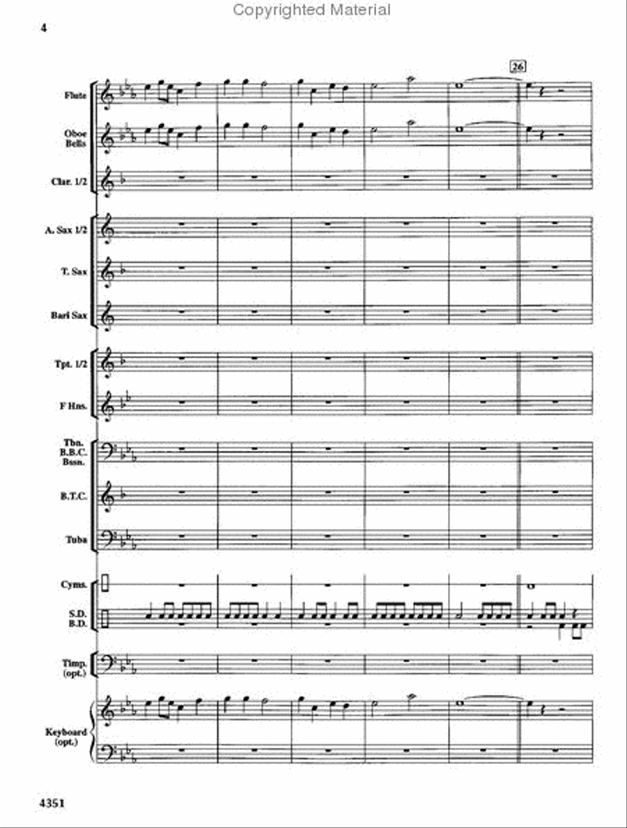 Fanfare on Good King Wenceslas Concert Band scores gallery preview page 5