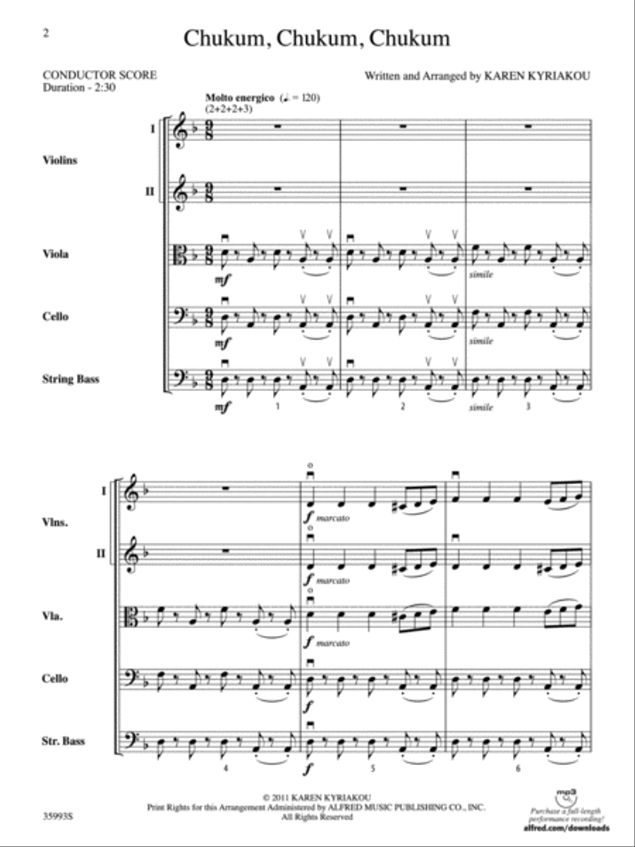 Chukum, Chukum, Chukum String Orchestra scores gallery preview page 2