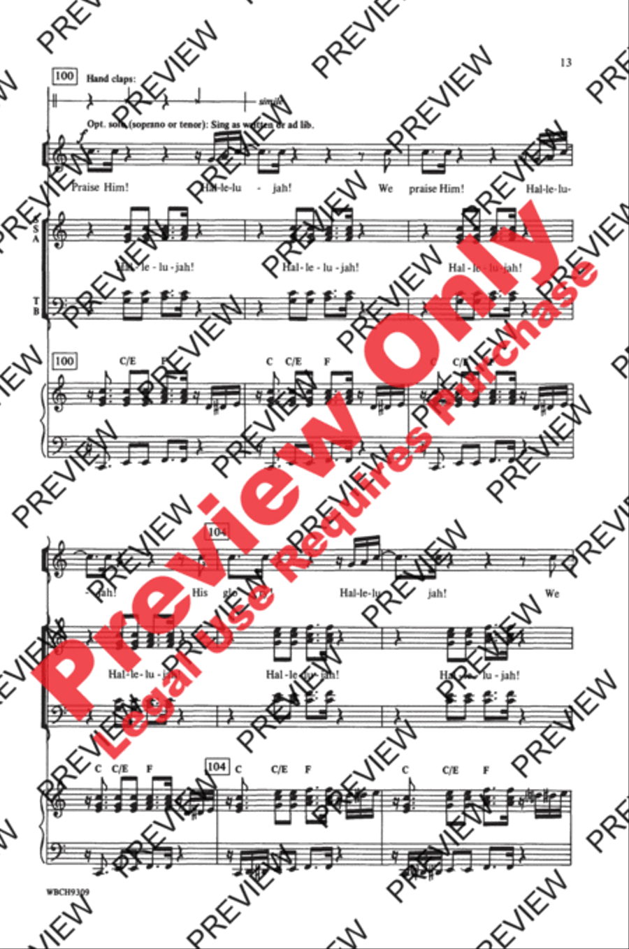 Hallelujah from Handels Messiah SATB SSATB scores gallery preview page 13