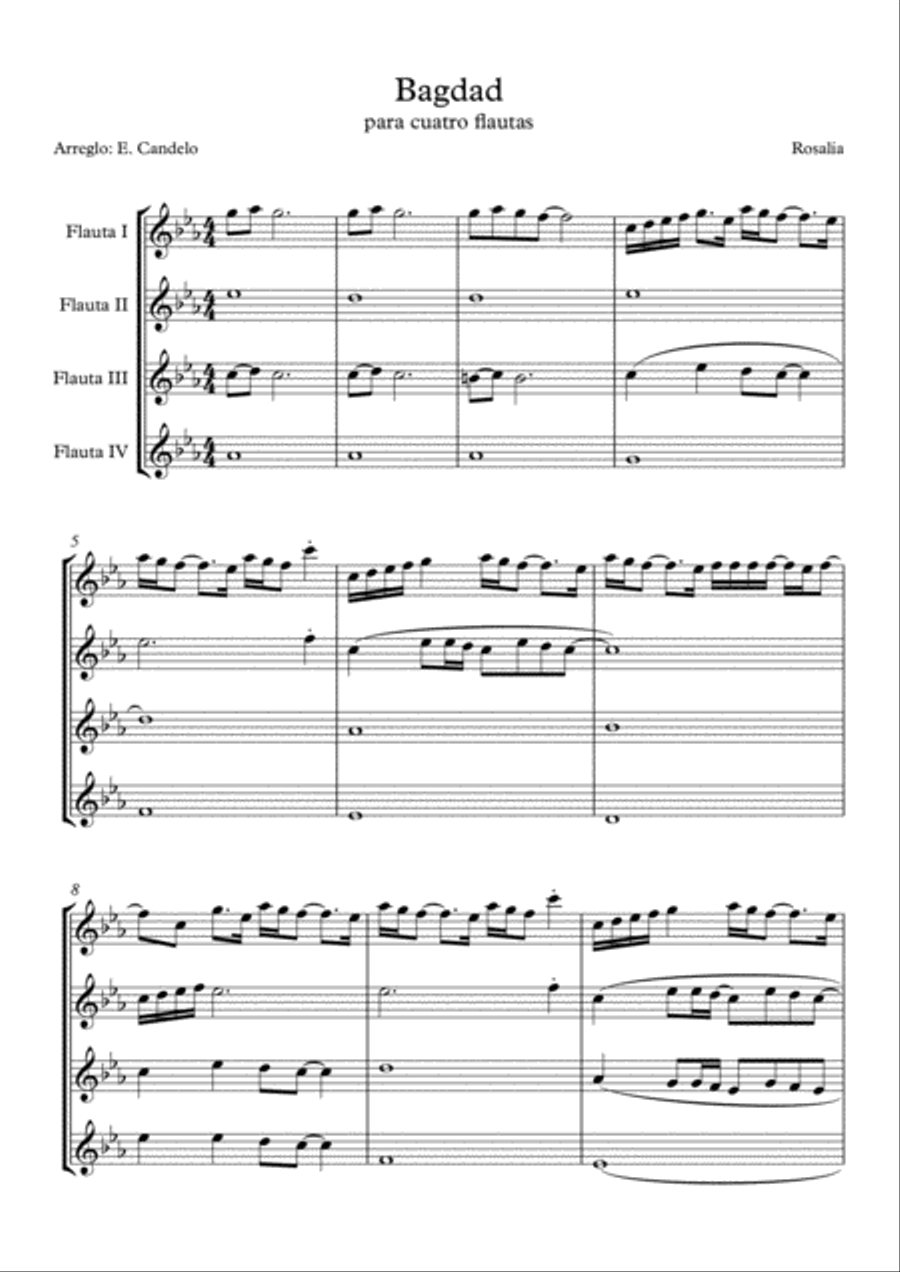 Bagdad Woodwind Quartet scores gallery preview page 1