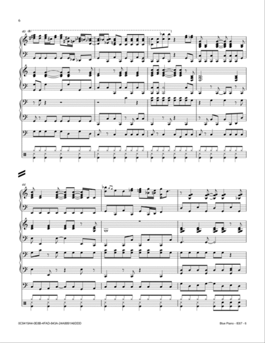 Blue Piano Blue Piano Small Ensemble scores gallery preview page 6