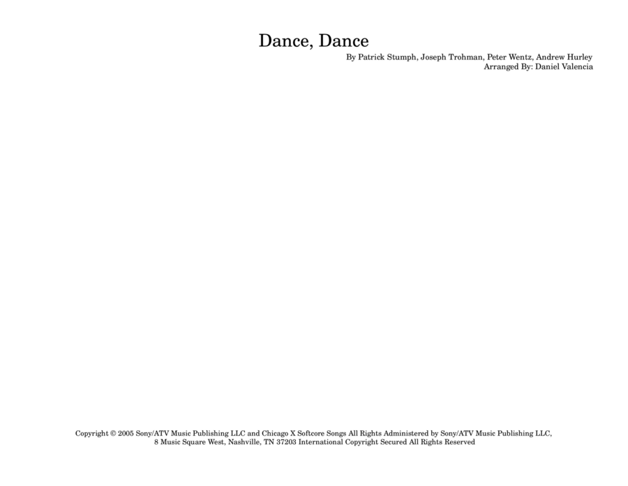 Dance, Dance Marching Band scores gallery preview page 1