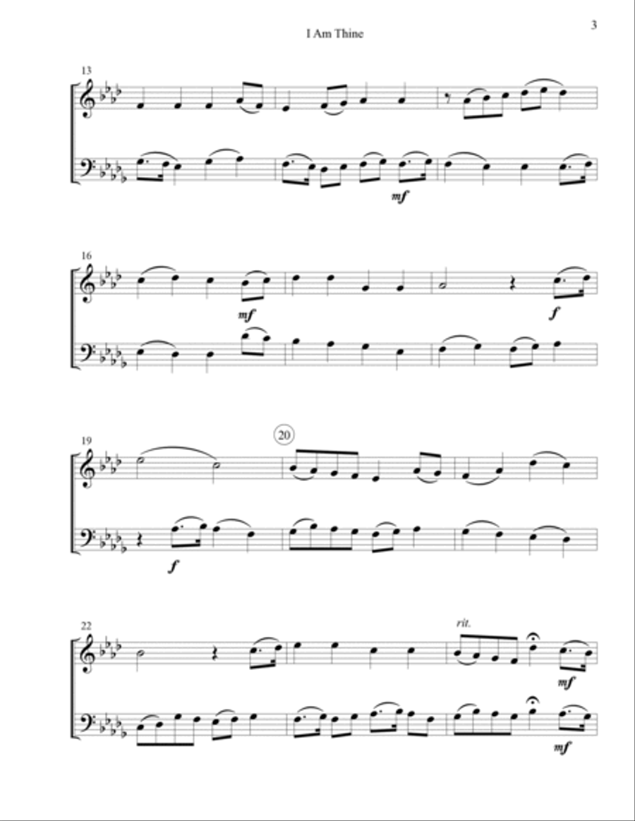 I Am Thine (Draw Me Nearer) Score and Parts scores gallery preview page 3