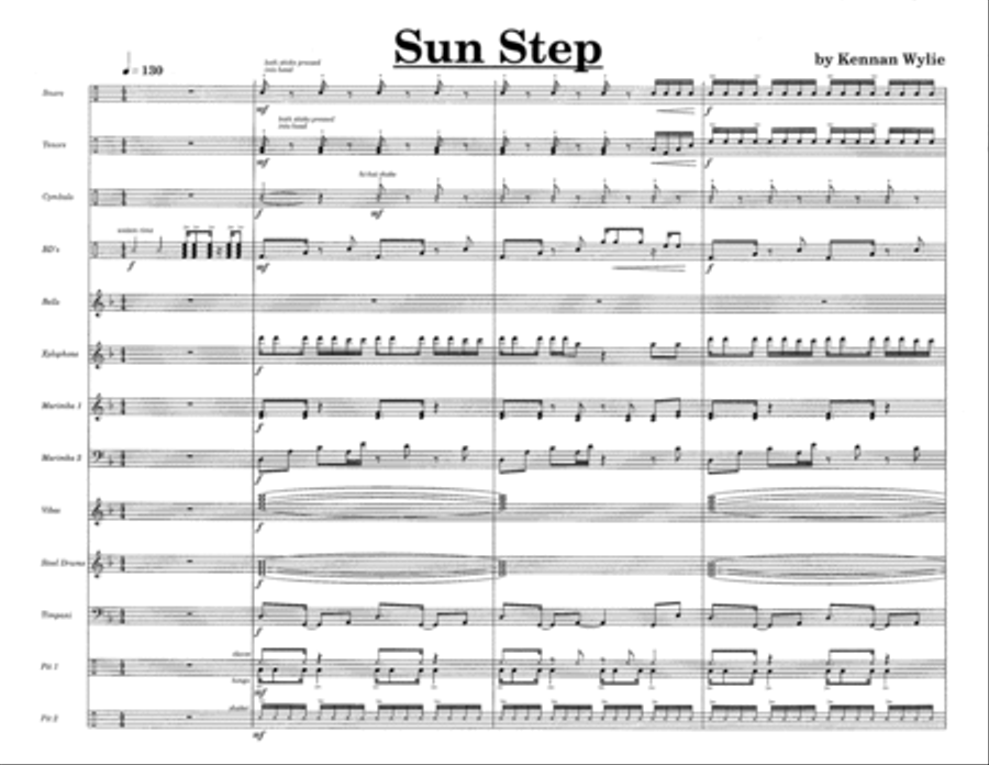 Sun Step w/Tutor Tracks Percussion Ensemble scores gallery preview page 3