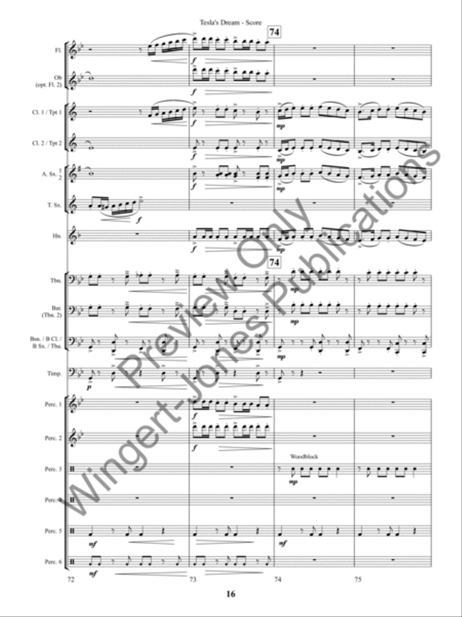 Tesla's Dream (Score) Tesla's Dream (Score) Concert Band scores gallery preview page 19