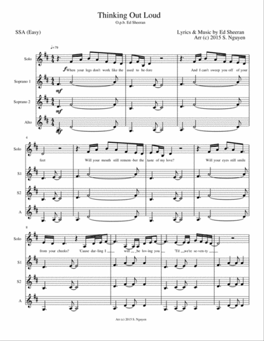 Thinking Out Loud SA scores gallery preview page 1