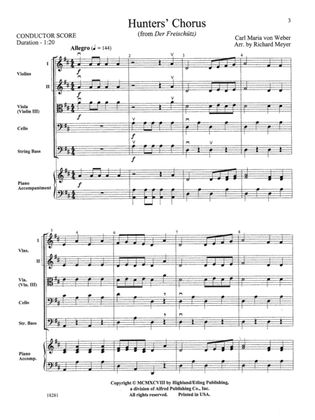Book cover for Hunters' Chorus from Der Freischutz: Score