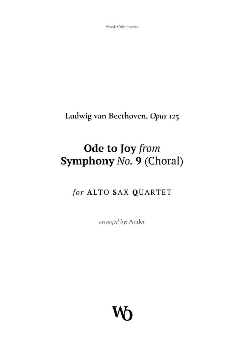 Ode to Joy by Beethoven for Alto Sax Quartet image number null