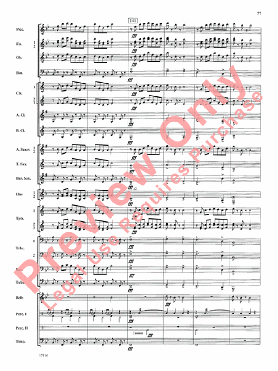 1812 Overture Concert Band scores gallery preview page 28