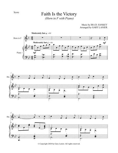 FAITH IS THE VICTORY (for Horn in F and Piano with Score/Part) image number null