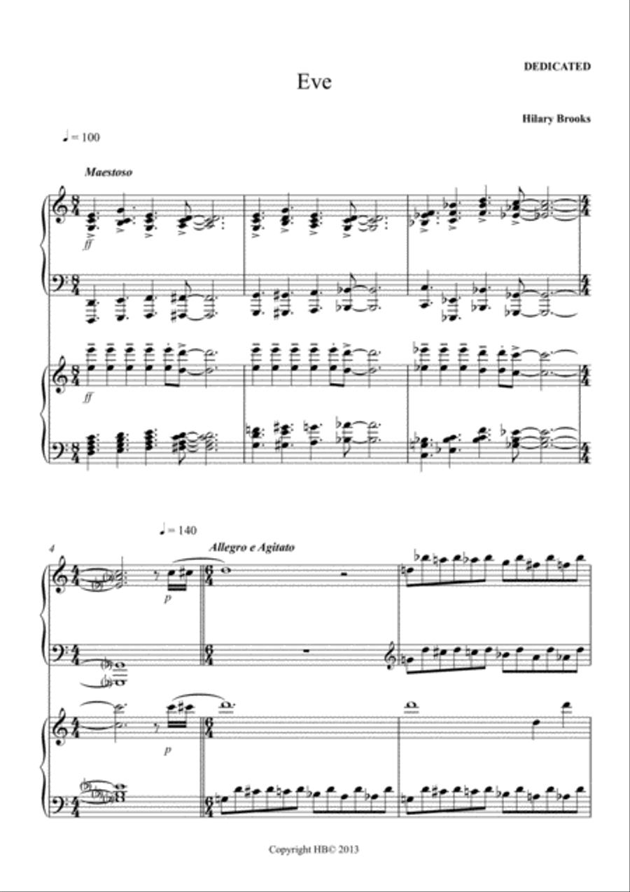 EVE 2 Pianos, 4-Hands scores gallery preview page 4