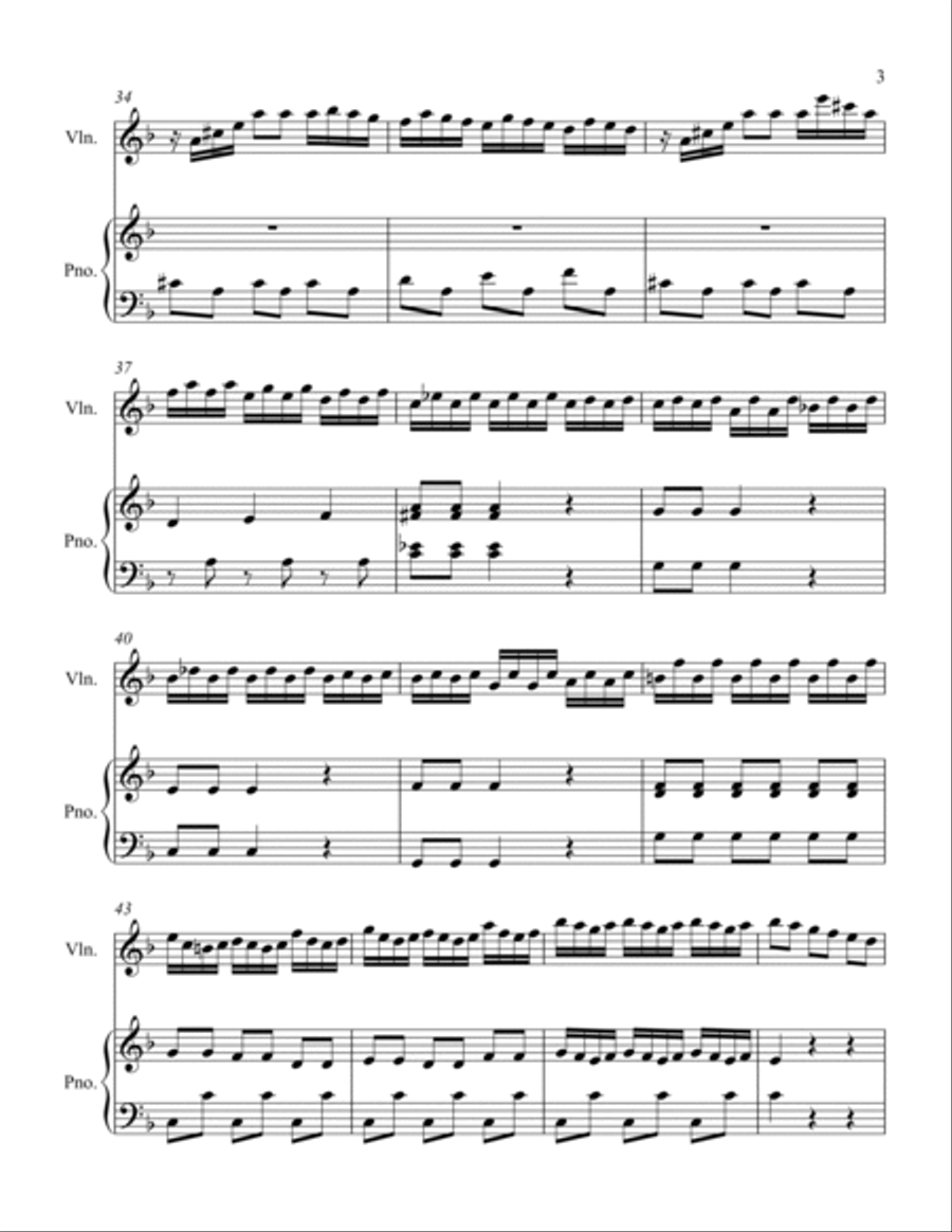 Sonatina Op. 36 #4 Violin Solo scores gallery preview page 3