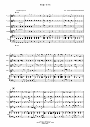 Jingle Bells (Jazzy Style!) for Viola Quartet