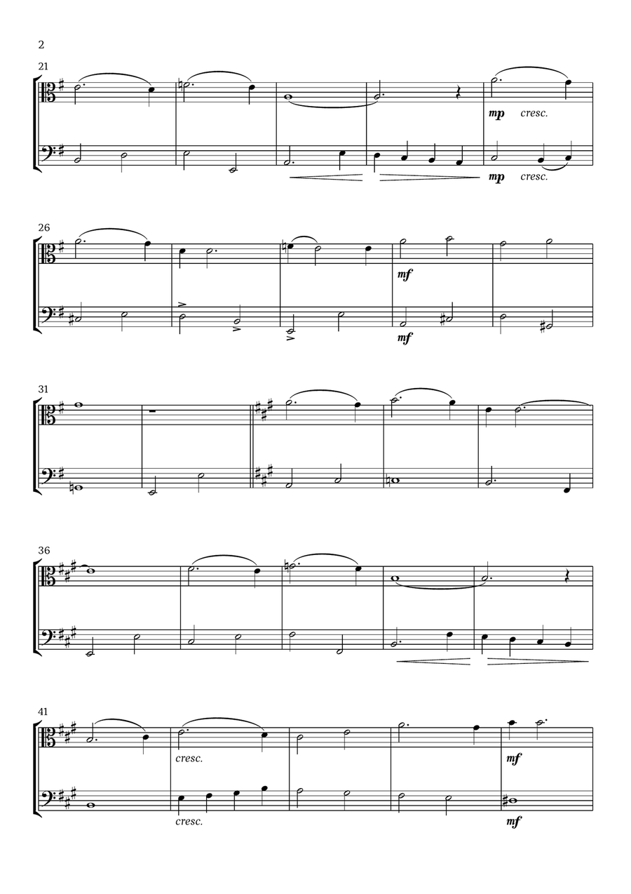 I'll Be Home For Christmas String Duet scores gallery preview page 2